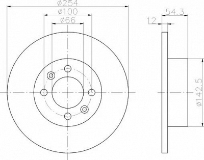 HELLA PAGID 8dd355102271 -  Тормозной диск